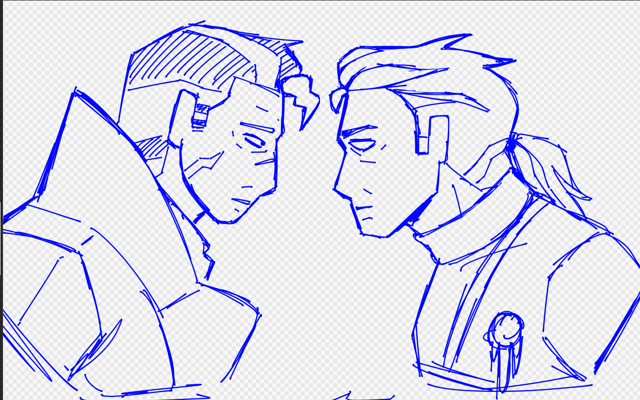 Sketch of Charlie and Old!Allen